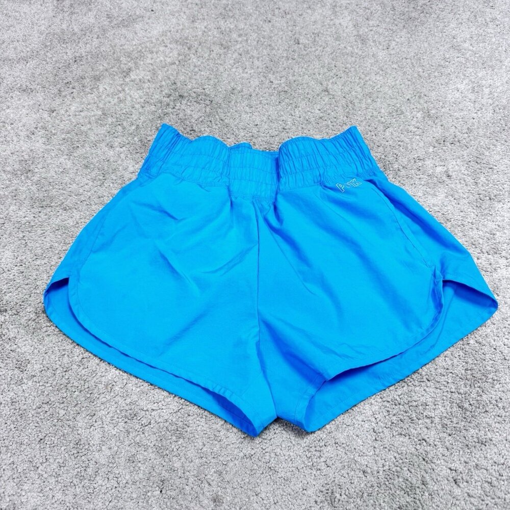 PINK Shorts Blue Elastic Waist Women’s Size XS